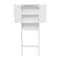 Flash Furniture Dune Farmhouse Over the Toilet Shelf Cabinet, Magnetic Close Doors, Adjustable In-Cabinet Shelf FS-BATH-1-WH-GG - alternate 7